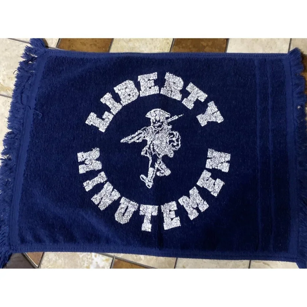 Liberty Minute Men Blue Rally Towel 11.5x16 Inches High School Cannon Cotton